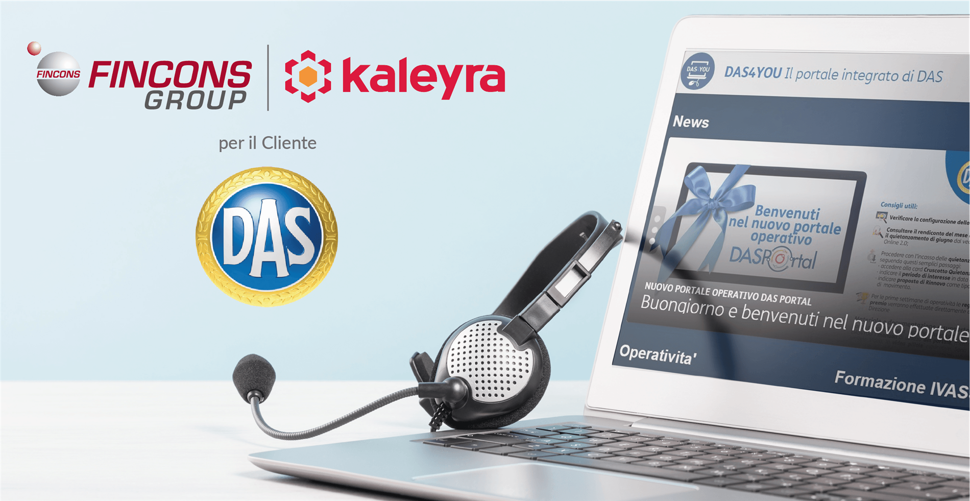 Fincons e Kaleyra a fianco di DAS per favorire la collaborazione digitale tra la Compagnia ed i suoi Agenti